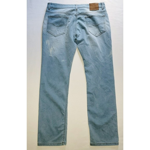 Men's Public Record Denim Stretch Slim Fit Jeans Light Wash Size 36Wx32L - Picture 3 of 9